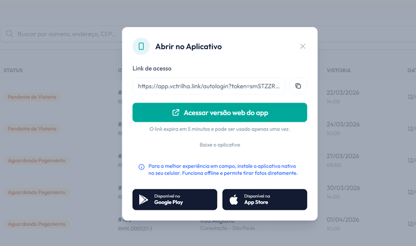 App Profissional Offline