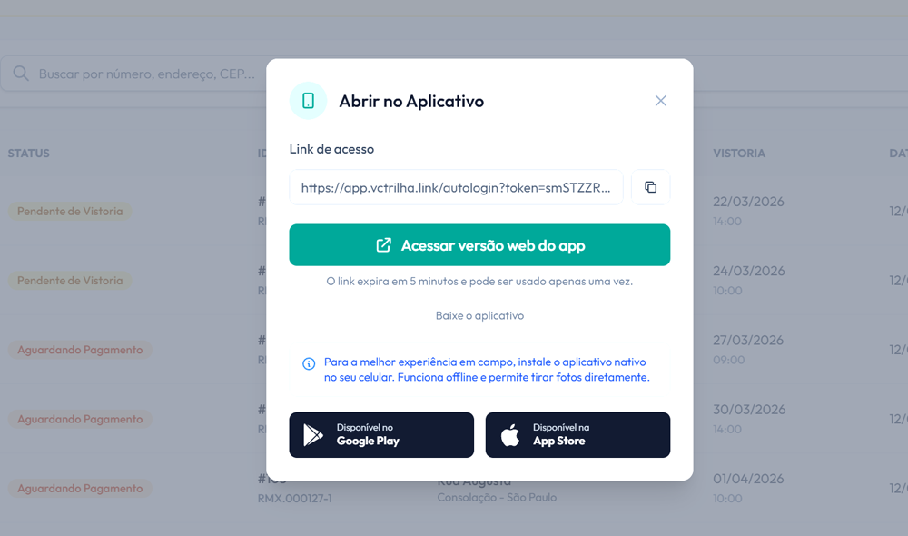 App Profissional Offline
